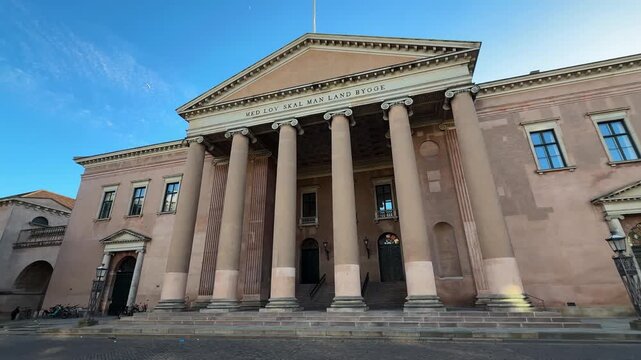 Front view of Court House building exterior, Copenhagen city, Denmark