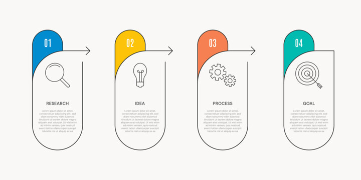 Infographic timeline design with icons for project development stages