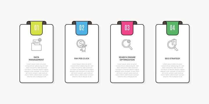 Infographic template for business workflow planning and marketing strategy