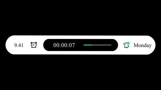 Digital alert countdown and oclock