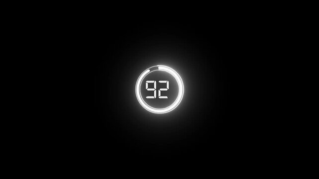Circle HUD technological futuristic elements.Sci Fi circle elements appearing and disappearing within 60 sec.Technological HUD template.2D Texture for broadcast future design.