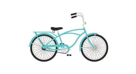 Fototapeta premium Turquoise cruiser bicycle with vintage frame design