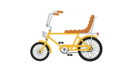 Retro yellow chopper bicycle with banana seat © Alfianto