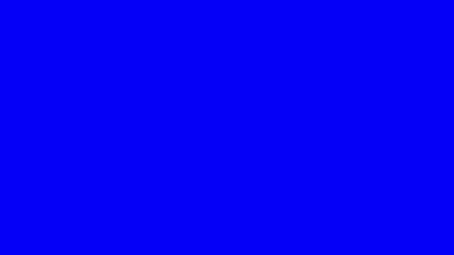 green chromakey is gradually closed by a blue rectangle which smoothly moves from top to bottom until the screen completely becomes blue color