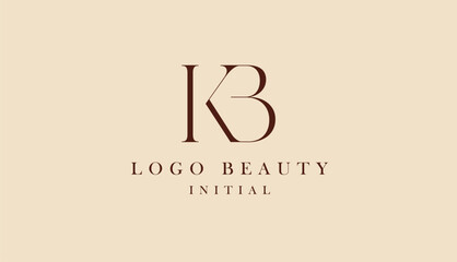 Minimalist luxury logo letter B and K. Beauty, fashion, elegant and modern concept. © ahmadfaiz