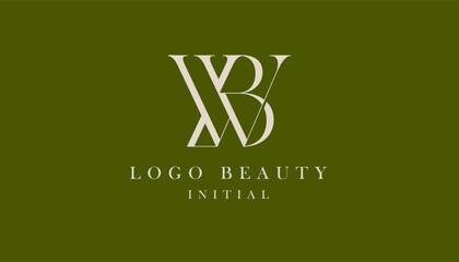 Minimalist luxury logo letter B and W. Beauty, fashion, elegant and modern concept. © ahmadfaiz
