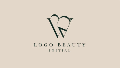 Minimalist luxury logo letter B and W. Beauty, fashion, elegant and modern concept. © ahmadfaiz