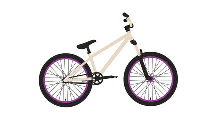 Obraz premium Modern mountain bike with stylish purple wheel rims
