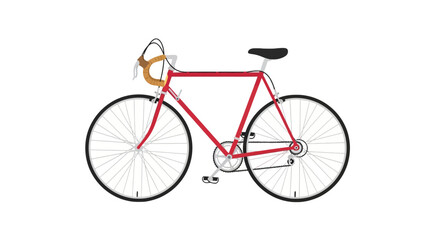 Fototapeta premium Classic red road racing bicycle with drop handlebars