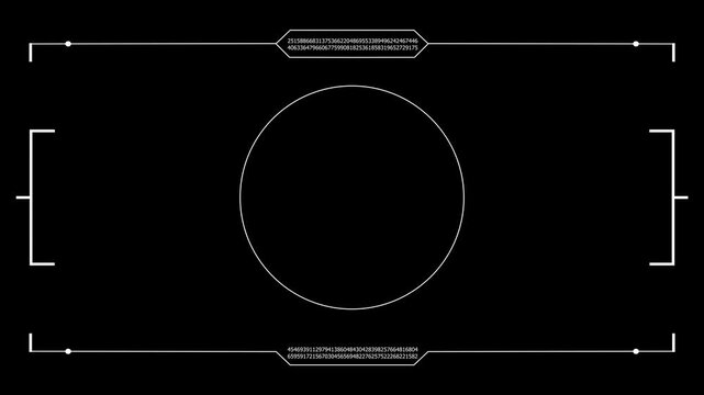 Futuristic glitchy HUD . Cyberpunk style distorted HUD screen alpha. Tech user interface hologram glitch screen for game, movie, sci-fi, drone footage, VR. 4k motion Video animated