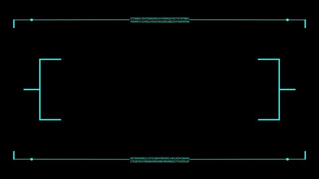 Futuristic glitchy HUD . Cyberpunk style distorted HUD screen alpha. Tech user interface hologram glitch screen for game, movie, sci-fi, drone footage, VR. 4k motion Video animated