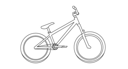 Obraz premium Minimalist outline of a bmx freestyle bicycle