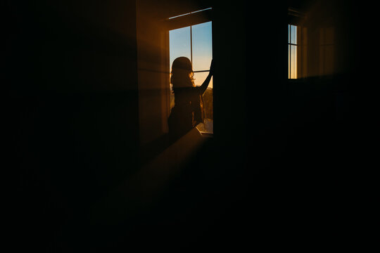 silhouette of a woman