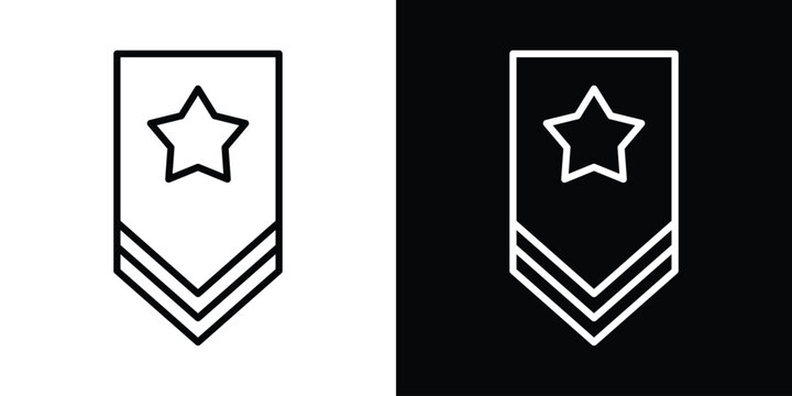 Military rank badge icon