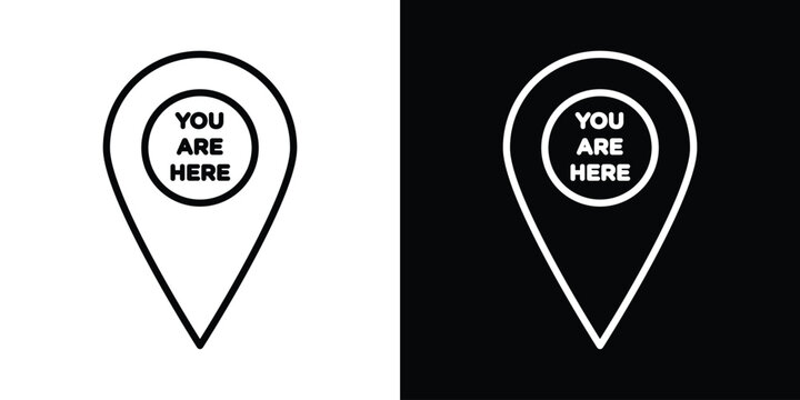 You are here pointer icon