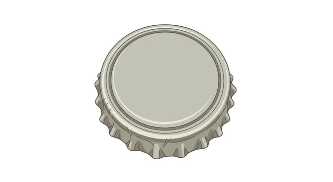 Close-up of metal bottle cap on plain background