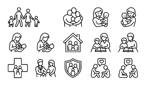Family and parenting icons