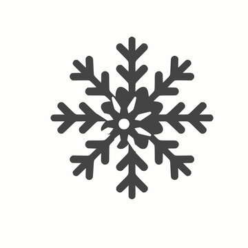 Minimal Snowflake SVG Icon &ndash; Winter, Christmas & Cold Weather Symbol