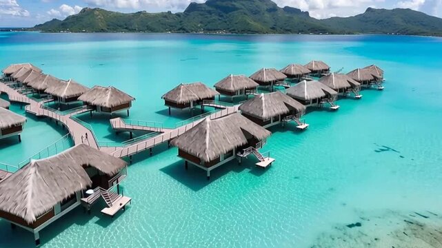 Bora Bora Island, French Polynesia. Aerial view.