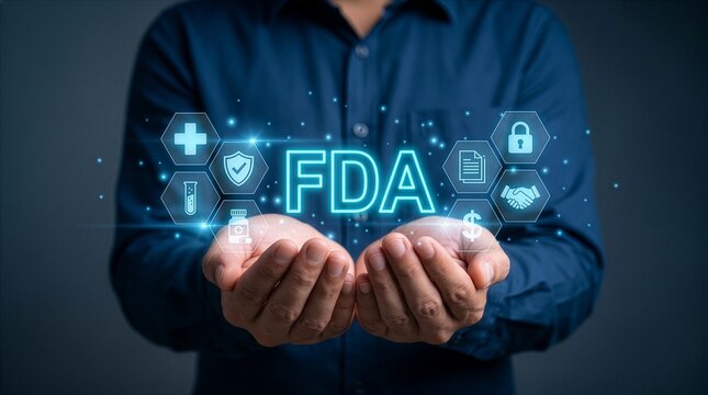 Fda regulation compliance guidelines for pharmaceutical and medical device approval process overview. New concept