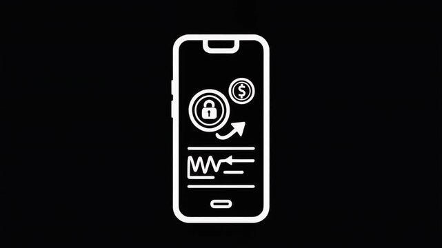Mobile Banking Icon Loop Animation