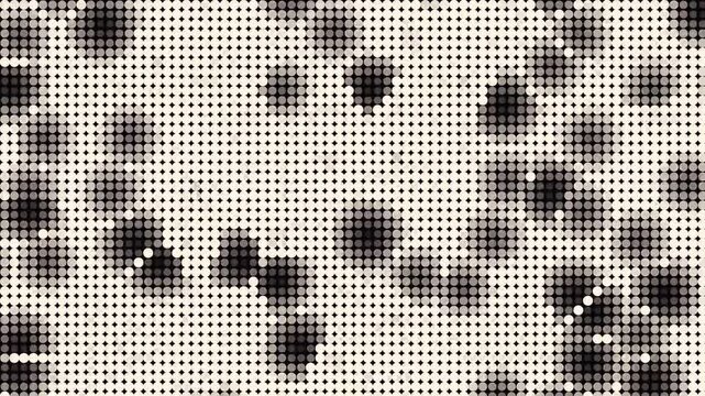 Abstract Digital Halftone Pattern with Dark Dots on Light Background