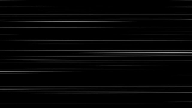 Anime speed line background animation on black. Abstract white anime speed lines motion on black. 
black anime background, manga speed line motion backgrounds