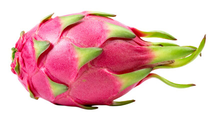 Fototapeta premium Fresh Ripe Pitaya Dragon Fruit Tropical Exotic Produce Isolated on White Background