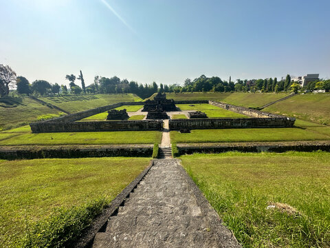 Beautiful Sambisari Hindu Temple Ruins Excavated Below Ground Level in Yogyakarta Indonesia