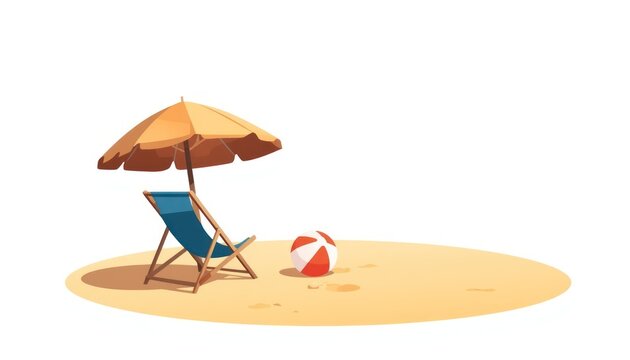 beach umbrella with clear sky