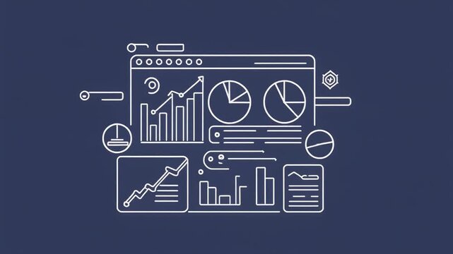 Financial Analytics Dashboard Icon Animation