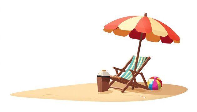 beach umbrella with clear sky