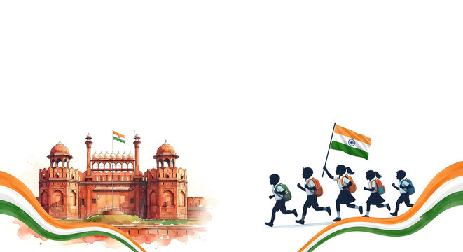 Happy independence day concept and celebration on background.