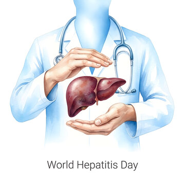 World hepatitis day and healthcare awareness concept on background.