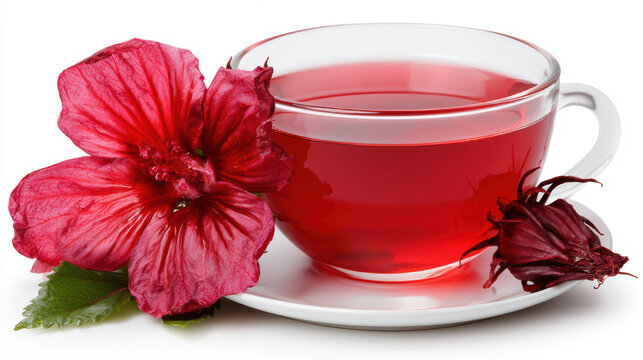 vibrant hibiscus tea infusion in seamless purity