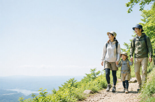 ハイキング,山登り,登山,トレッキング,ハイカー,登山道,山道,森林,自然,山頂,絶景,アウトドア,レジャー,キャンプ,国立公園,森林浴,ウォーキング,健康,運動,アクティビティ,初心者登山,登山初心者,日帰り登山,登山用品,登山靴,リュックサック,トレッキングポール,帽子,水筒,日本人女性,日本人男性,20代女性,30代男性,夫婦,家族,友達,ソロハイク,青空,新緑,紅葉,四季,休日,旅行,ウェ