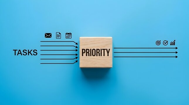 Workflow optimization strategy concept showing messy business tasks converted into prioritized goals for operational success