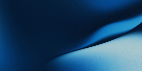 blue gradient background with very elegant modern curved plane composition and very fine grain texture © maskam