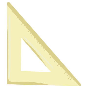 Triangle Ruler Geometry Icon Illustration