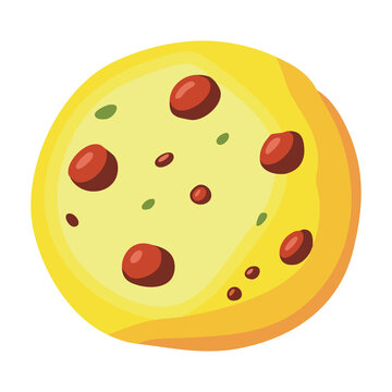 Round Sugar Cookie Icon Illustration