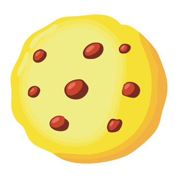 Round Sprinkle Cookie Icon Illustration