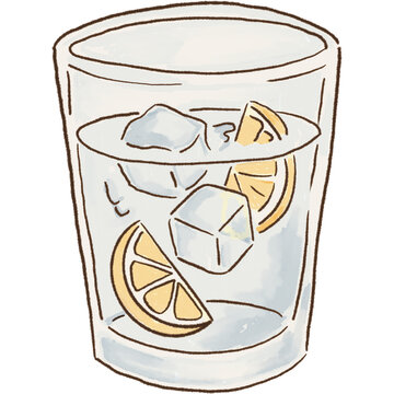 Hand Painted Lemon water Watercolor Clipart