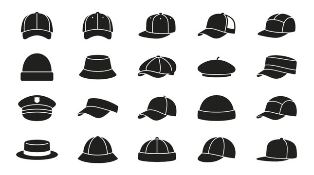 Collection of various hat styles.