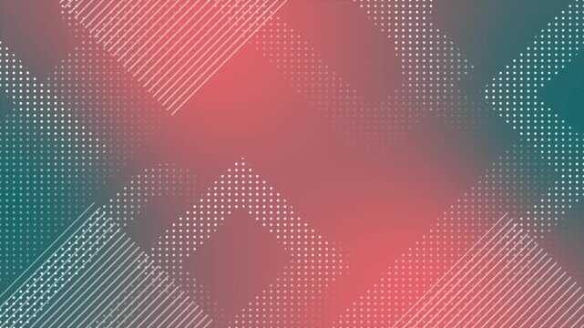 Abstract Geometric Motion Background with Coral and Teal Gradient