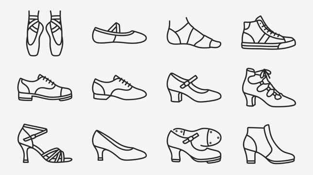 Collection of various high heel shoes.