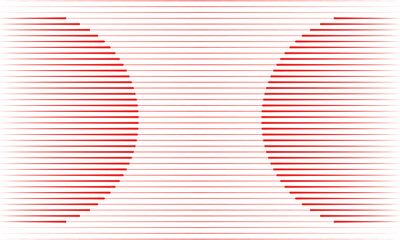 Naklejka premium Vector Line Art Red Two Half Circular Pattern Background