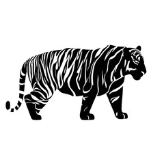 Obraz premium Minimalist zebra illustration in black and white. Stylized wildlife vector art for modern design projects. Elegant animal graphic for branding and...