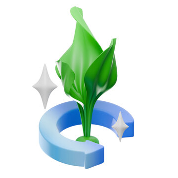 Sustainable Growth Cycle 3D Icon