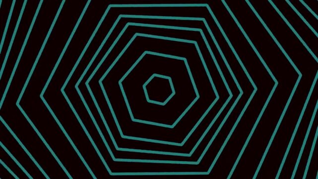 Geometric Spiral Patterns in Neon Lines Creating Hypnotic Centered Ring Design