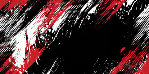 Gaming esport background striking stripes electric banner vector illustration design red black grunge brush wing comic pattern modern abstract concept livery stripes decal paint splash splatter.eps 10 © Samsul